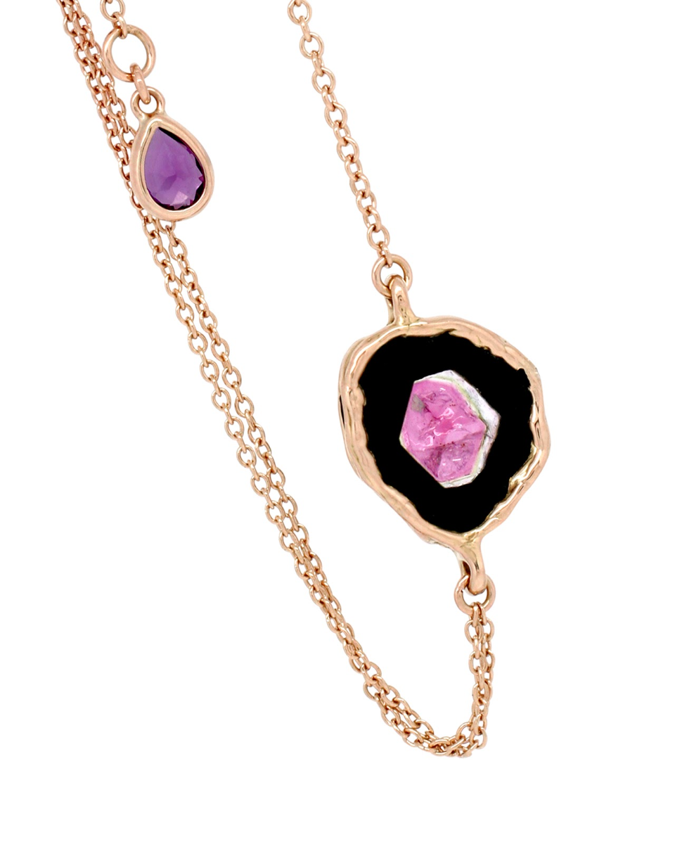 Tourmaline Pebble Bracelet, 18K Gold