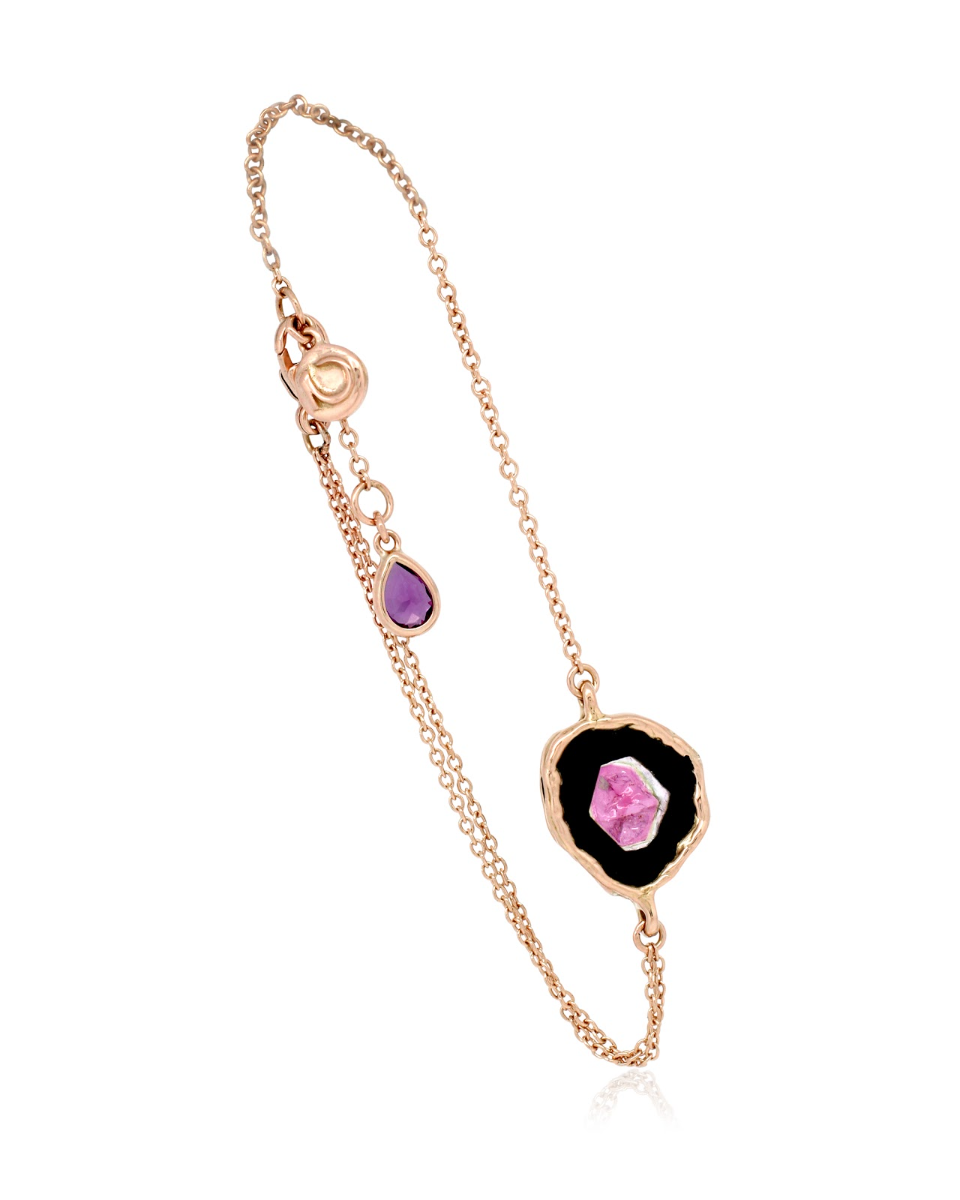 Tourmaline Pebble Bracelet, 18K Gold