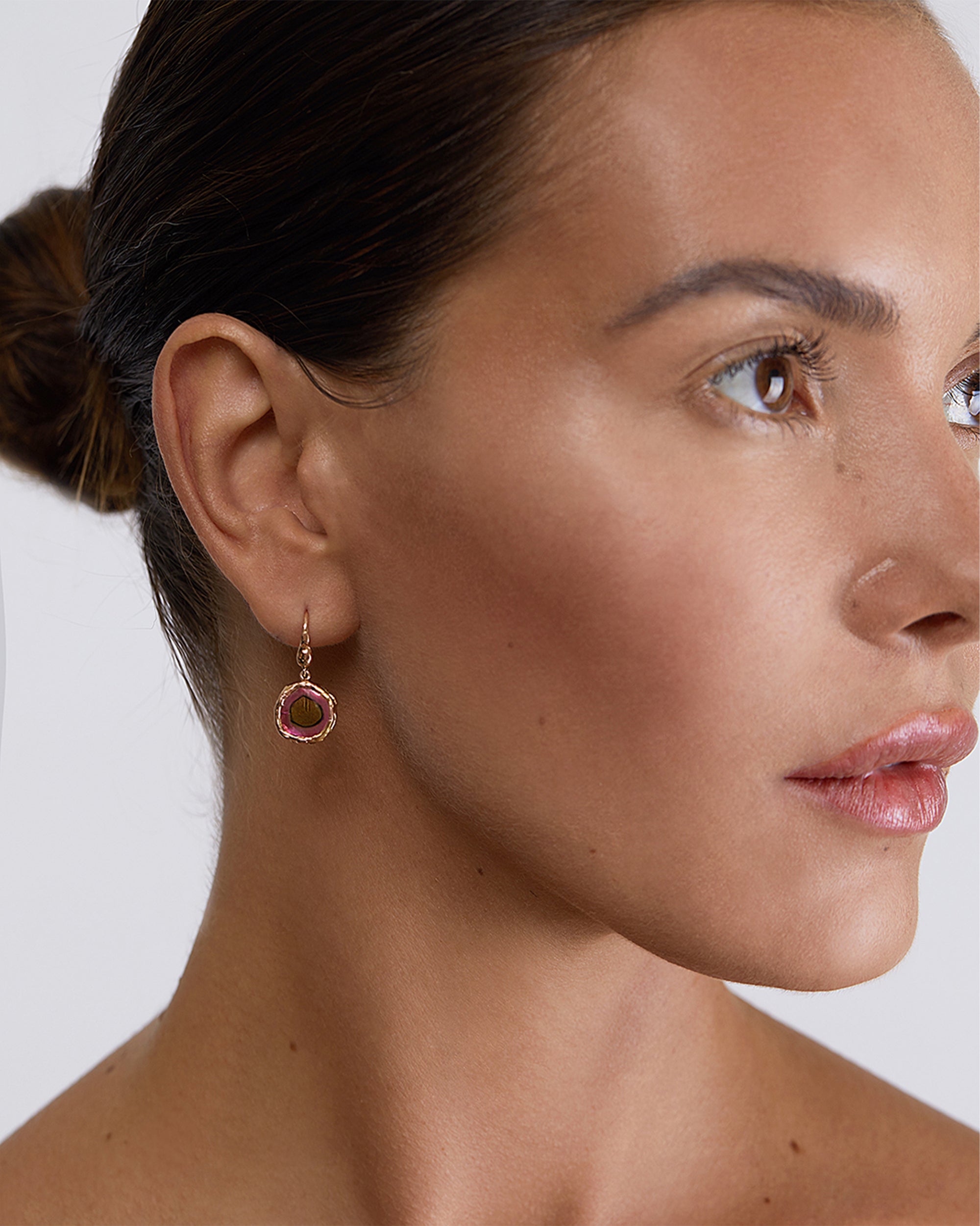 Natalie Dissel Jewellery Earrings - 18K Rose Gold with Fluor Liddicoatite Tourmaline