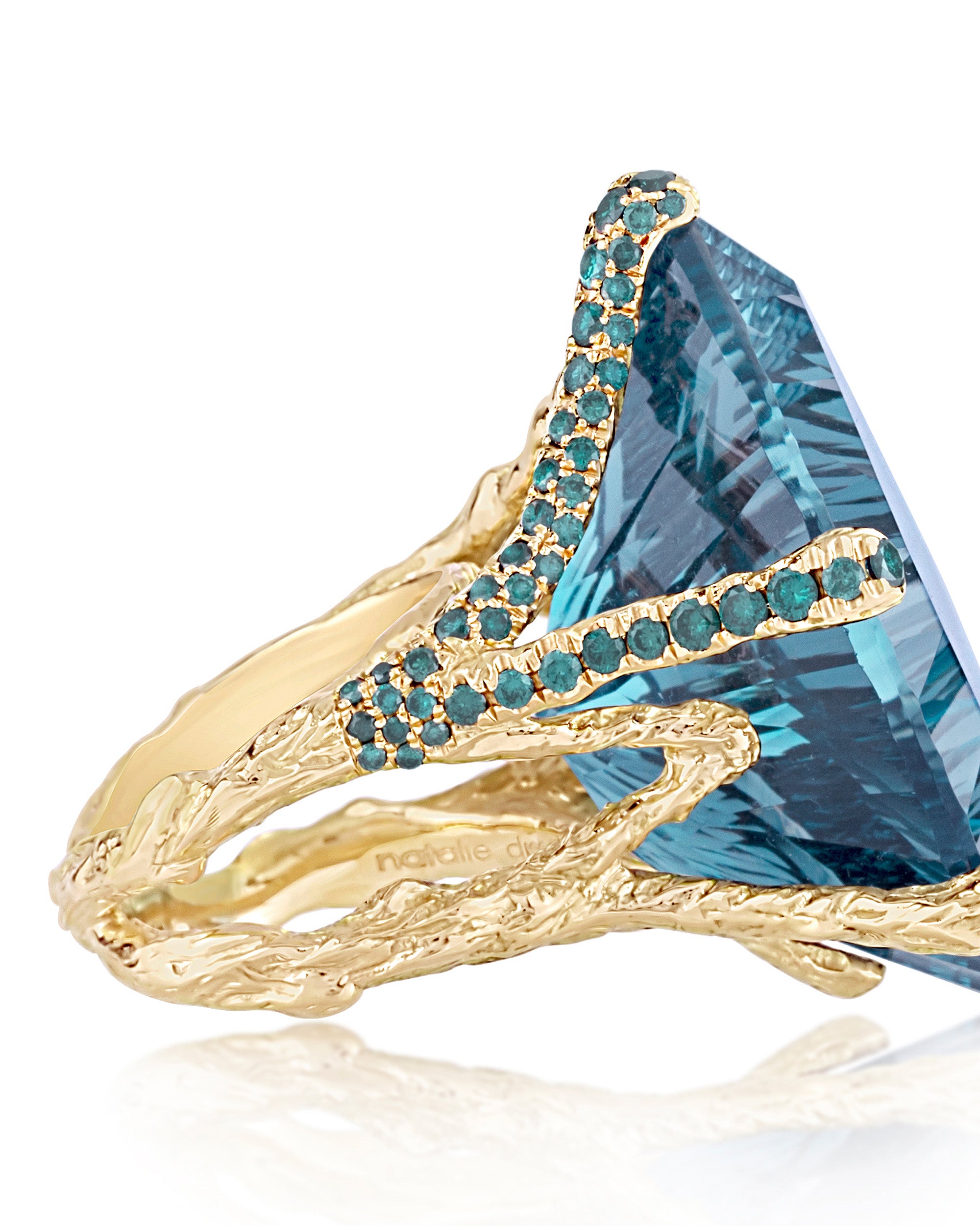 Blue Ice Topaz King Ring, 18K Gold