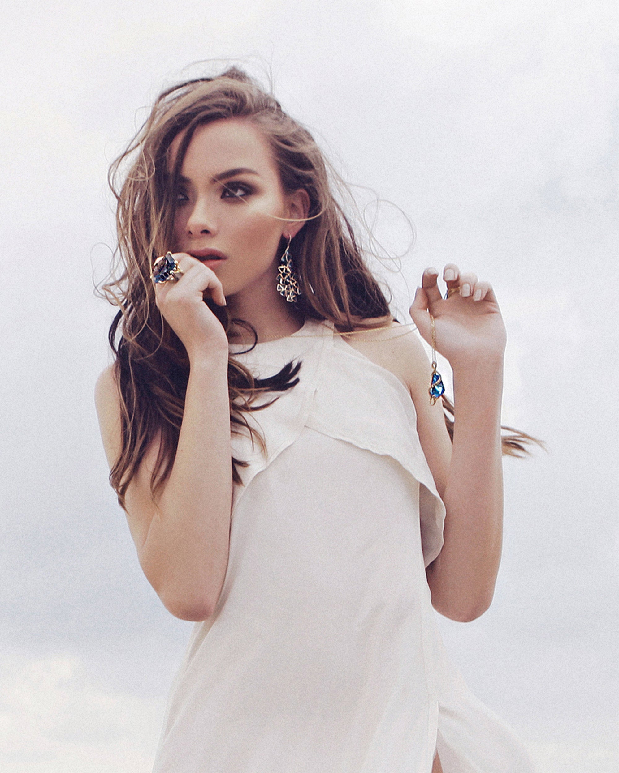 Blue Ice Topaz King Ring, 18K Gold