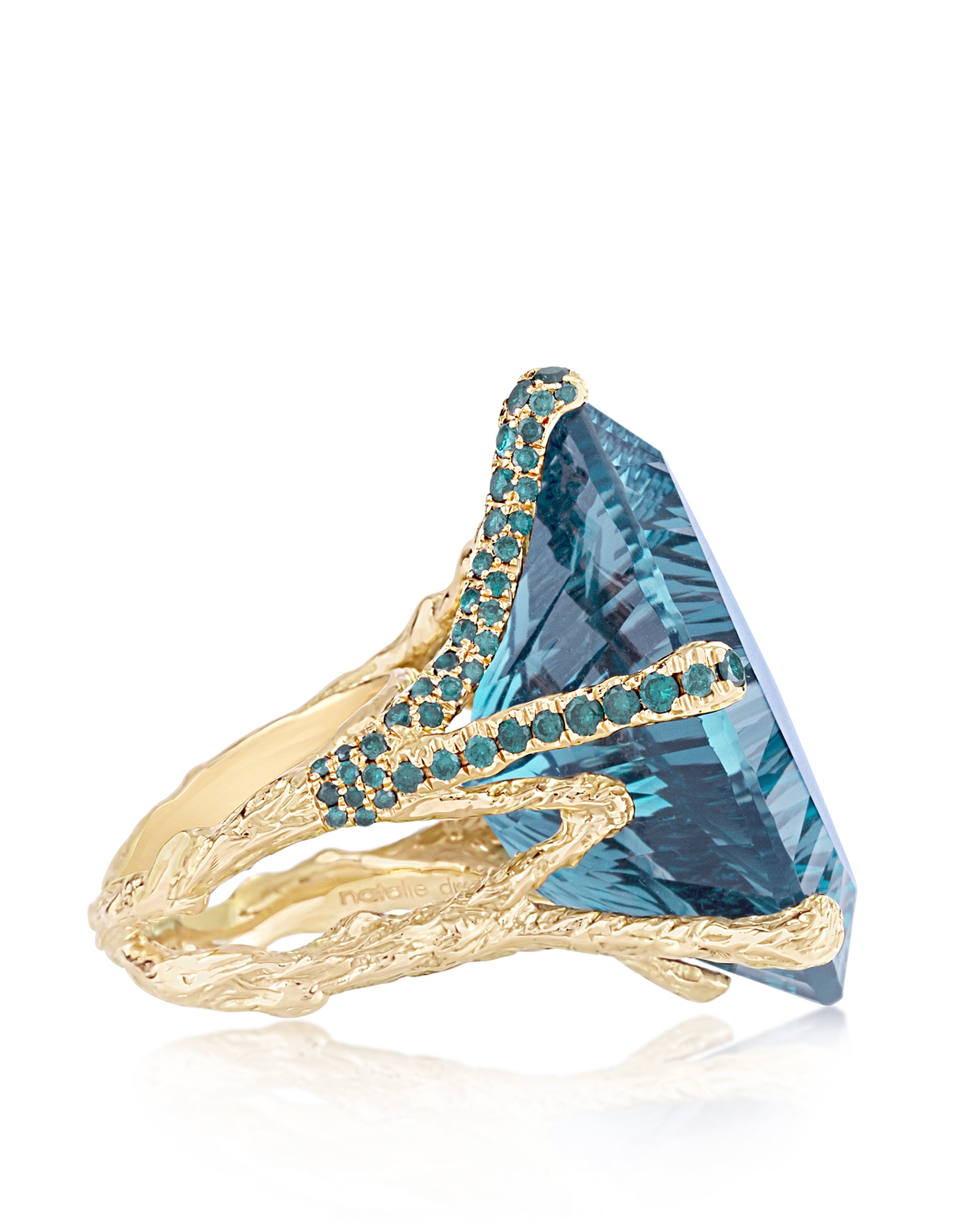 Blue Ice Topaz King Ring, 18K Gold