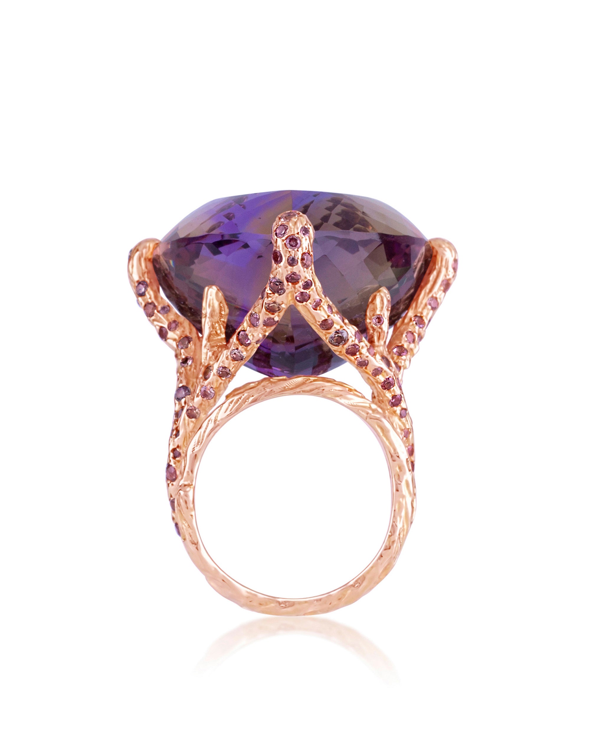 Facet Ametrine Bolivianite Cocktail Ring, 18K Gold