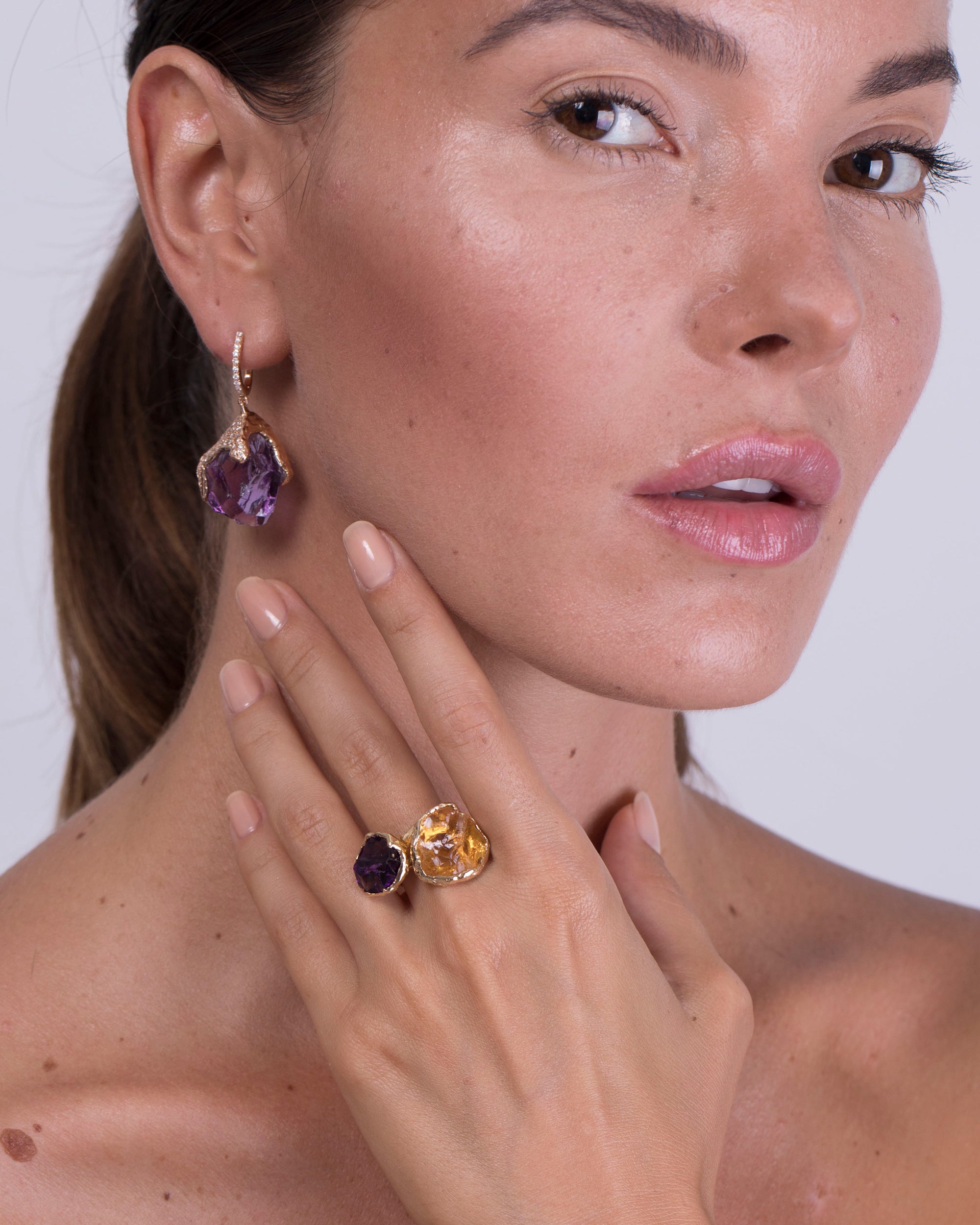 Amethyst GemRocks Ring, 18K Gold