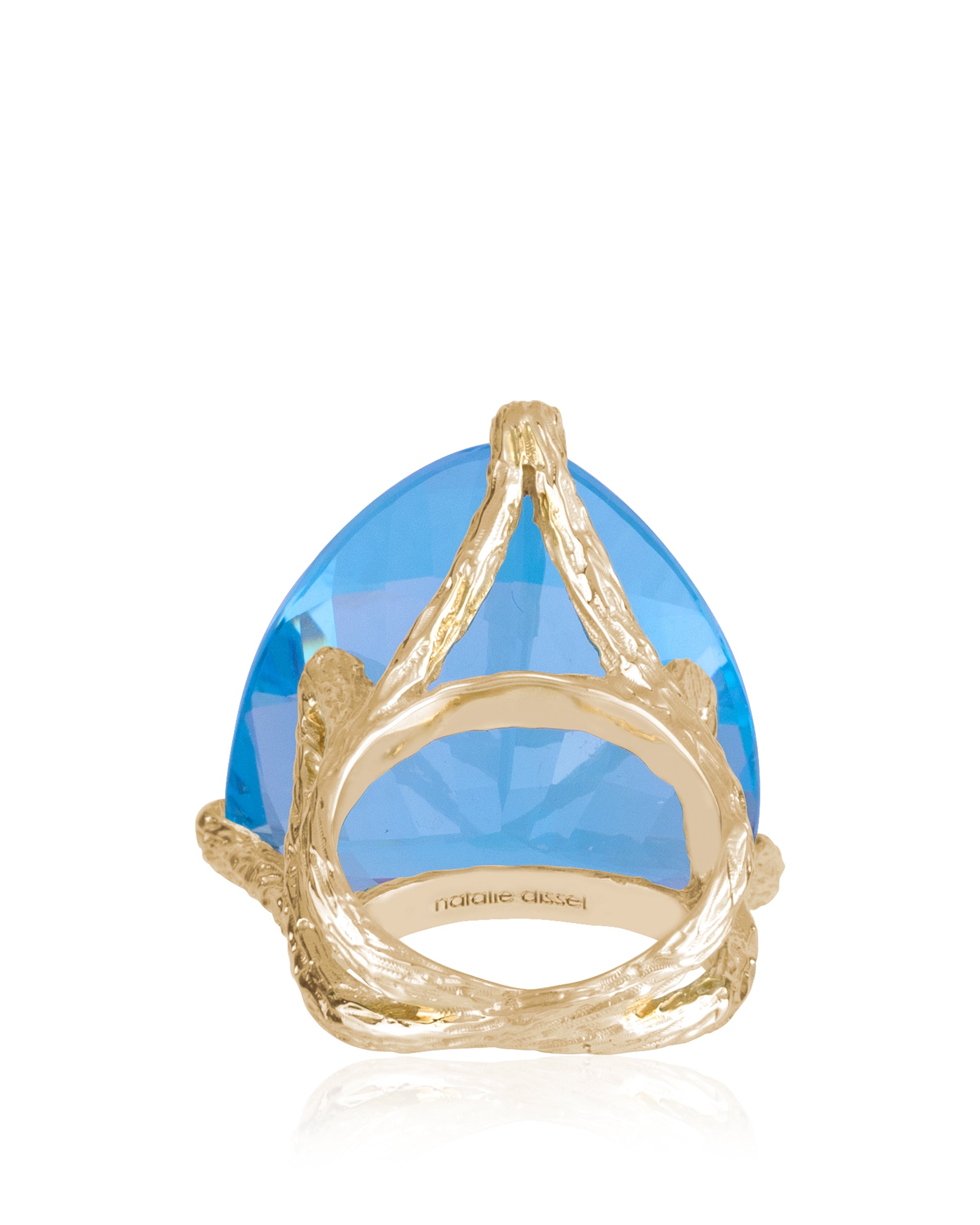 Blue Ice Sky Ice Topaz Ring, 18K Gold