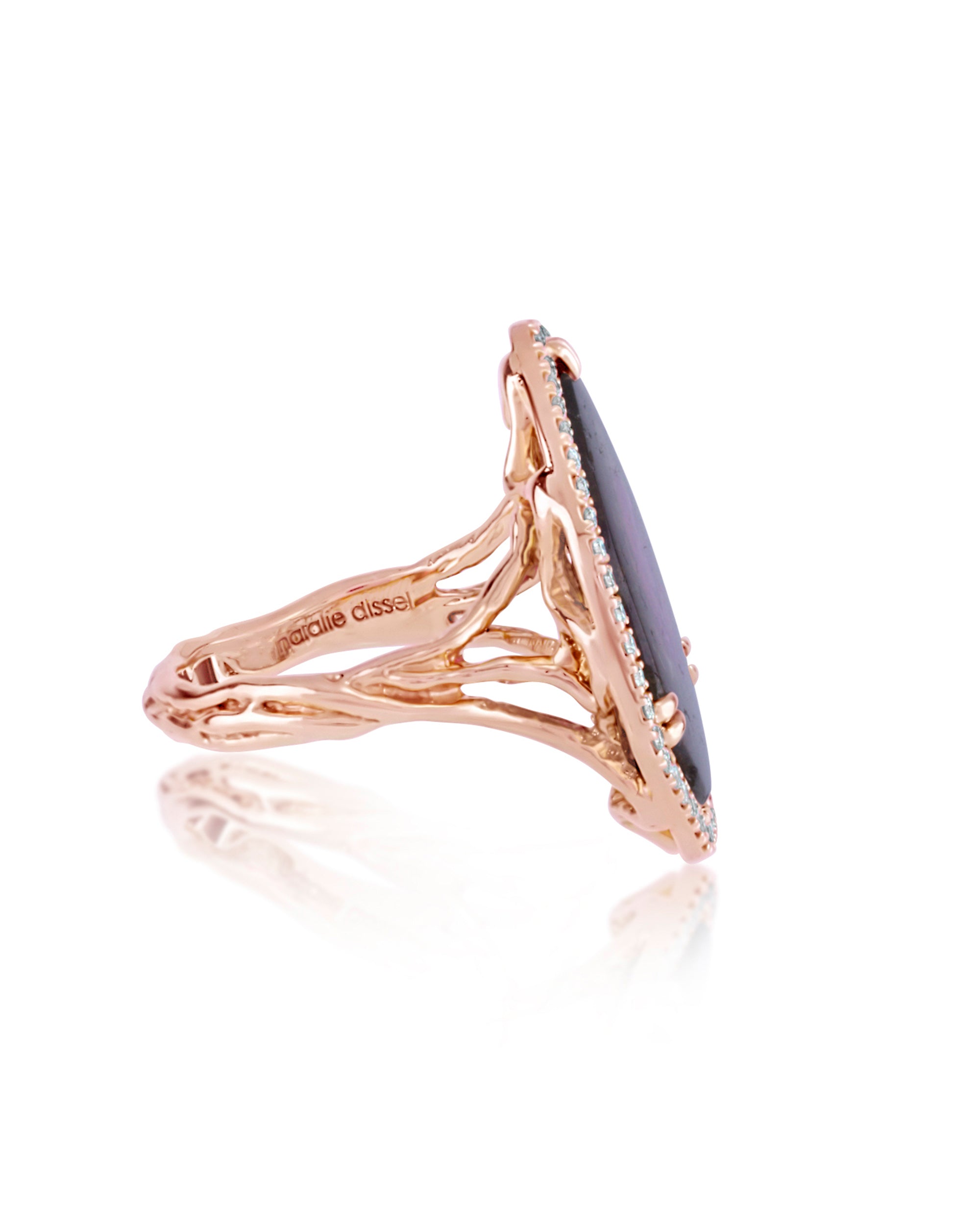 Tourmaline Watermelon Ring, 18K Gold