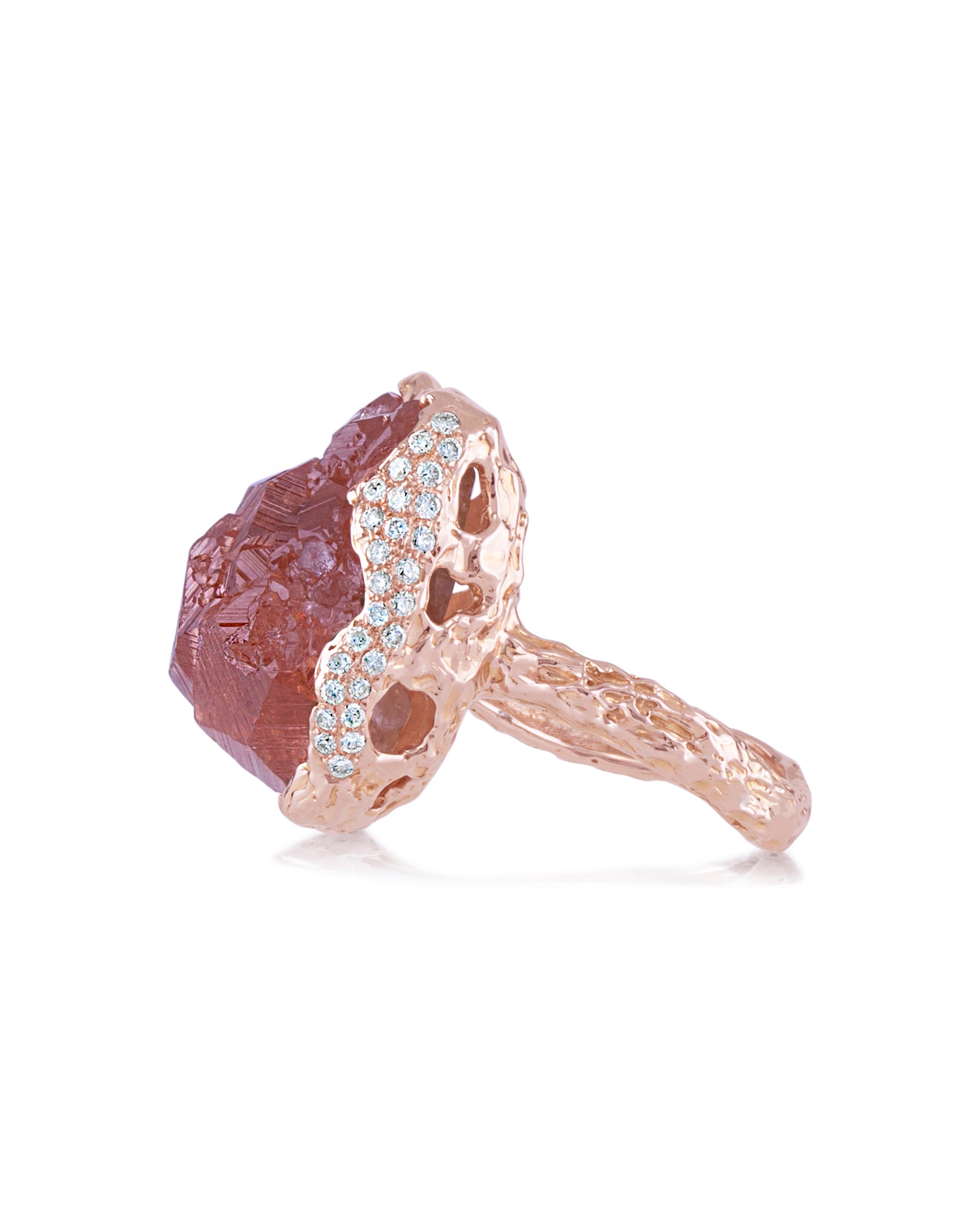 Mineral Rose Mountain Collectors Ring, 18K Gold